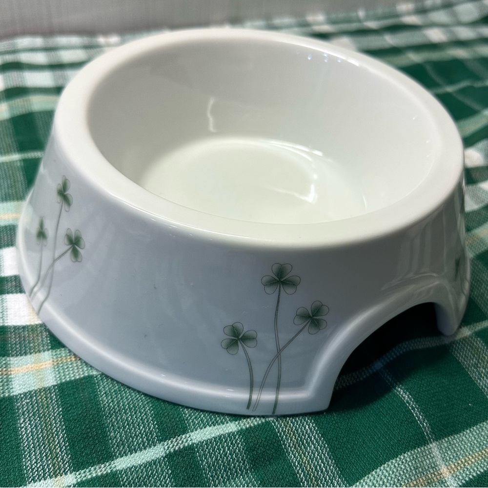 Marcus Notley - shamrock covered dog bowl